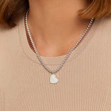 Round Cut Cubic Zirconia in 925 Sterling Silver Necklace 2