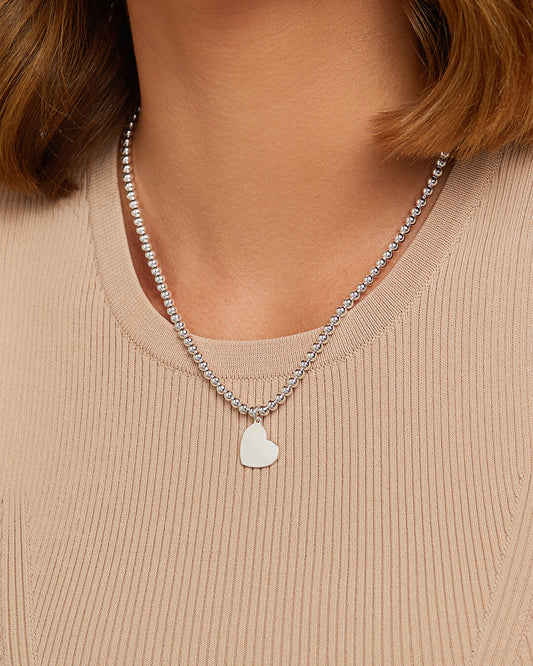 Round Cut Cubic Zirconia in 925 Sterling Silver Necklace 2