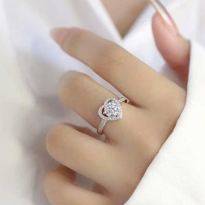 Round Cut Halo and Channel Pave Style Cubic Zirconia in 925 Sterling Silver Ring