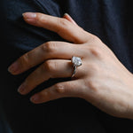 Stunning 1.0 - 2.0 CT Cushion Moissanite Engagement Ring With Solitaire Design 6