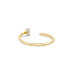 Stunning 0.12 TCW Round Moissanite Stones Open Wedding Bands 7
