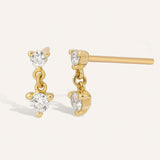 0.20 TCW Round Cut Moissanite Studs Earrings in Gold 1