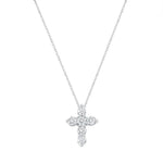 0.50 TCW Round Cut Moissanite Diamond Cross Pendant Necklace in Solid Gold 3