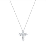 0.50 TCW Round Cut Moissanite Diamond Cross Pendant Necklace in Solid Gold 3