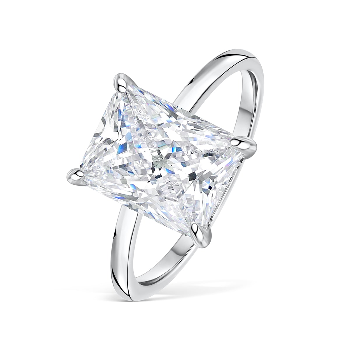 Stunning 3.0 CT Radiant Moissanite Engagement Ring with Hidden Halo Design 2