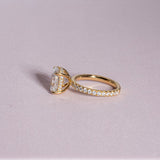 Classic 3.0 CT Cushion Moissanite Engagement Ring with Hidden Halo & Pave Design 6