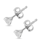 Round Cut Cubic Zirconia in 925 Sterling Silver Earrings 5