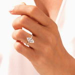 Stunning 1.0-2.0 CT Marquise Moissanite Engagement Ring with Pave Design 6