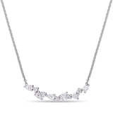 Round Cut Cubic Zirconia in 925 Sterling Silver Necklace 1