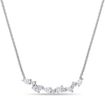 Round Cut Cubic Zirconia in 925 Sterling Silver Necklace 12