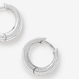 Round Cut Cubic Zirconia in 925 Sterling Silver Earrings 4