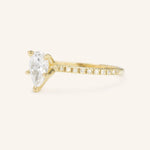 Stunning 1.5 CT Pear Moissanite Engagement Ring with Pave Design 2