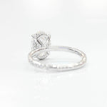 Stunning 2.0 CT Oval Moissanite Engagement Ring with Hidden Halo & Pave Design 3