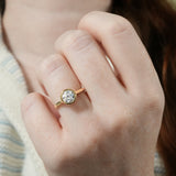 Stunning 0.50-1.50 CT Round Moissanite Engagement Ring With Bezel Design 6