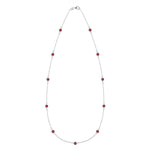 2.75 TCW Round Garnet Lab Made Diamond-January Birthstone Necklace 5