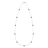 2.75 TCW Round Garnet Lab Made Diamond-January Birthstone Necklace 5
