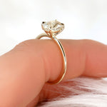 Stunning 1.98 CT Oval Moissanite Engagement Ring with Solitaire Design 3