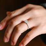 Stunning 1.0 - 2.0 CT Oval Moissanite Engagement Ring with Cathedral Design 6