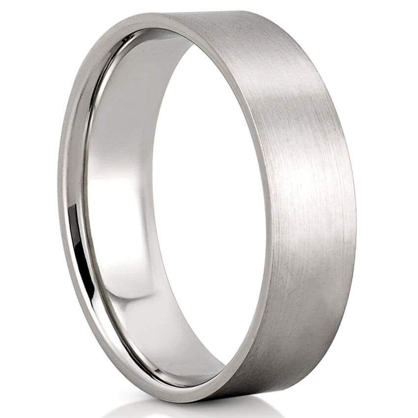 Classic Matte Finish Wedding Band for Men's in Solid Gold 4