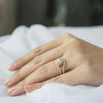 Stunning 1.0 CT Round Moissanite Engagement Ring with Halo Design 10
