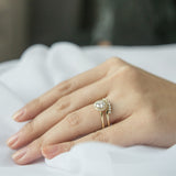 Stunning 1.0 CT Round Moissanite Engagement Ring with Halo Design 10