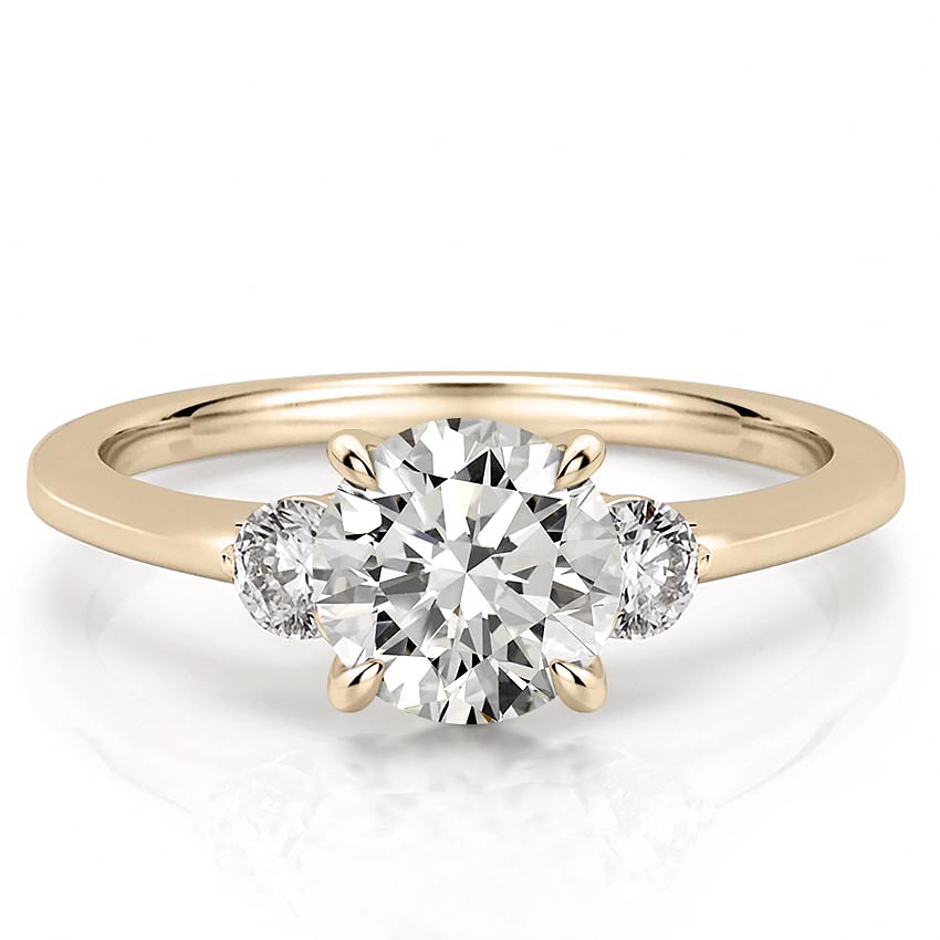 Stunning 0.50-1.50 CT Round Moissanite Engagement Ring with Three Stone Design 4