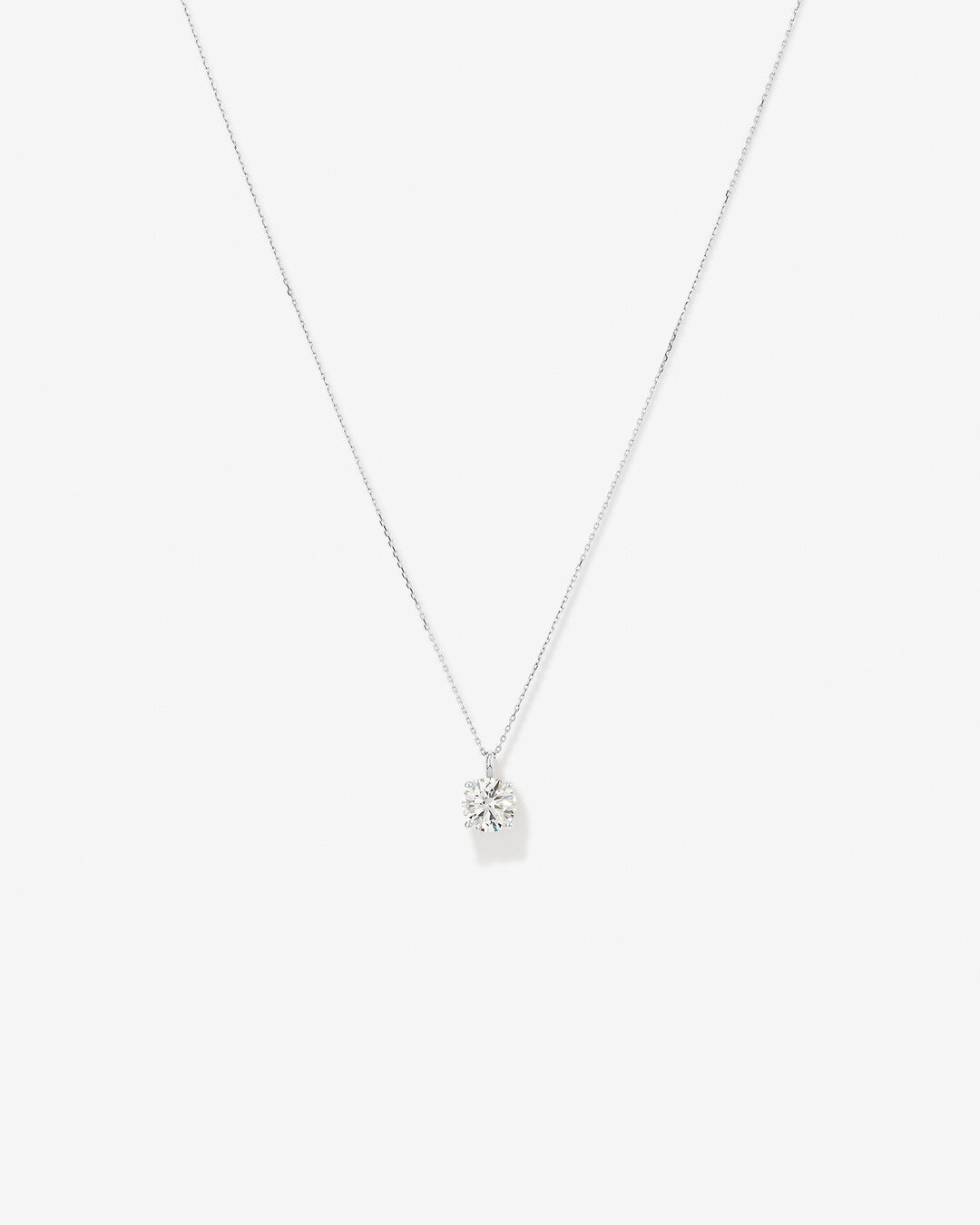 Round Cut Cubic Zirconia in 925 Sterling Silver Necklace 1