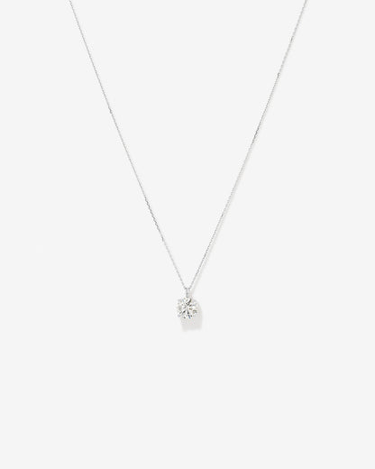 Round Cut Cubic Zirconia in 925 Sterling Silver Necklace 1