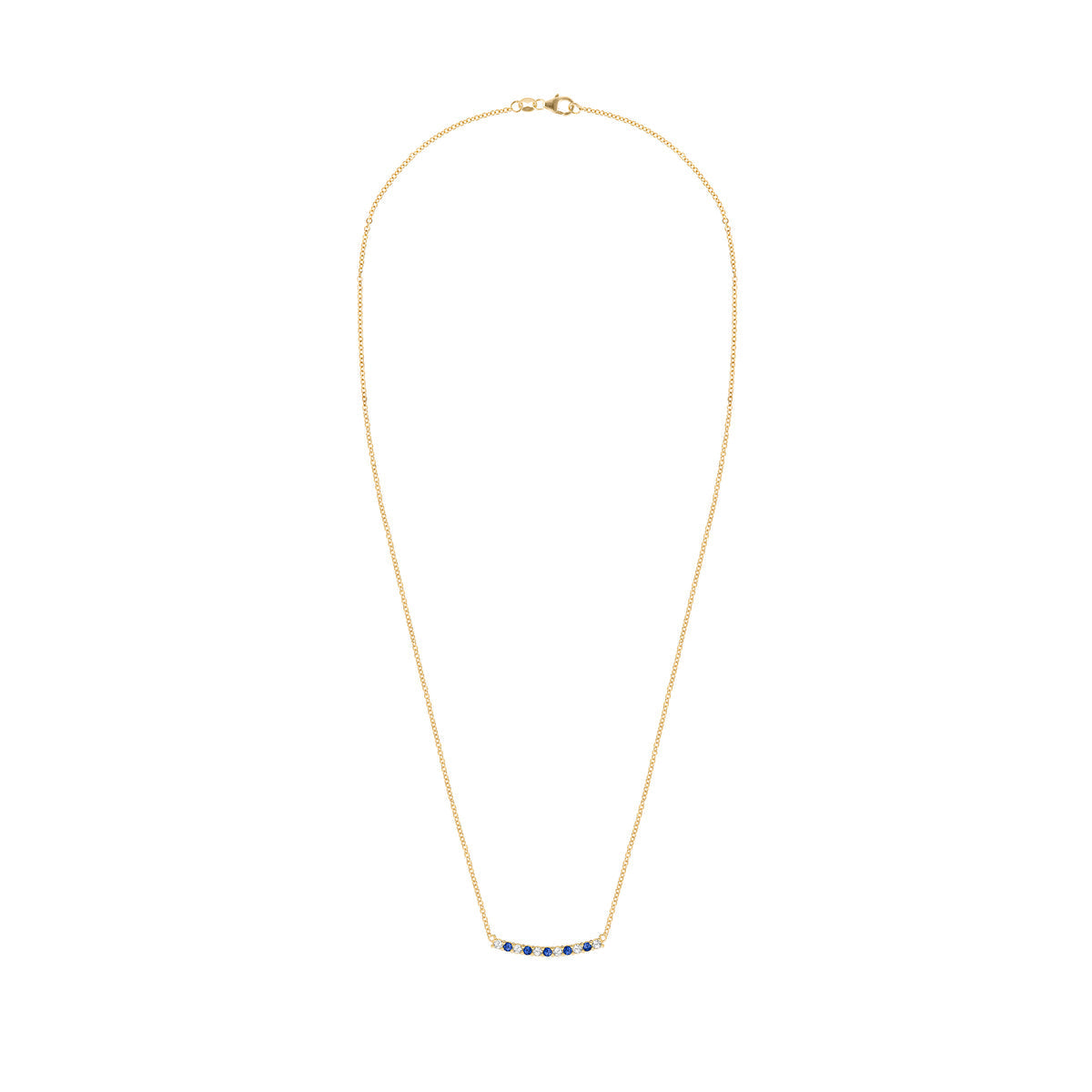 1.32 TCW Round Sapphire Lab Made Diamond- September Birthstone Necklace 5