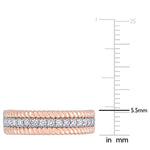 Round Cut Cubic Zirconia in 925 Sterling Silver Wedding Bands 6