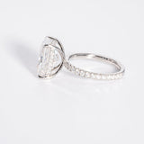 Stunning 5.0 CT Radiant Shaped Moissanite Engagement Ring with Hidden Halo & Pave Design 6
