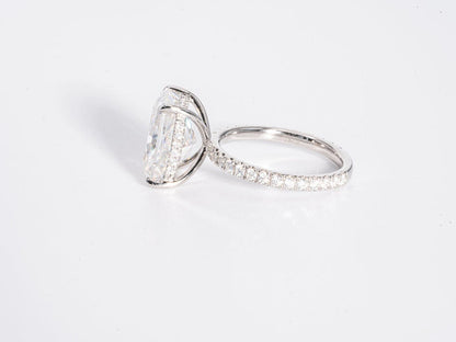 Stunning 5.0 CT Radiant Shaped Moissanite Engagement Ring with Hidden Halo & Pave Design 6