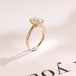 Stunning 1.0 - 2.0 CT Emerald Moissanite Engagement Ring with Solitaire Design 9