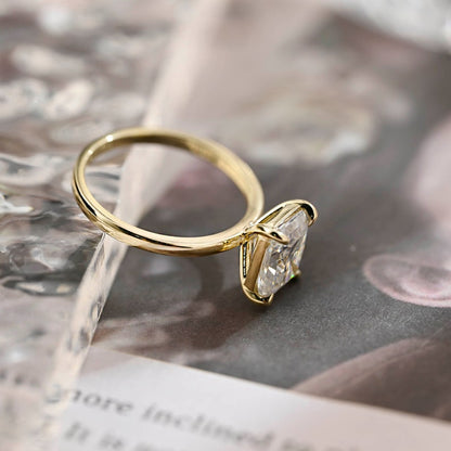 Stunning 3.0 CT Radiant Moissanite Engagement Ring with Solitaire Design 9