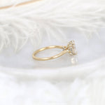Stunning 2.0 CT Round Moissanite Engagement Ring with Hidden Halo Design 3