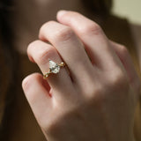 Stunning 1.0-2.0 CT Pear Moissanite Engagement Ring with Twig Design 4