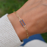 2.52 TCW Round Sapphire Lab Made Diamond- September Birthstone Bracelets 6
