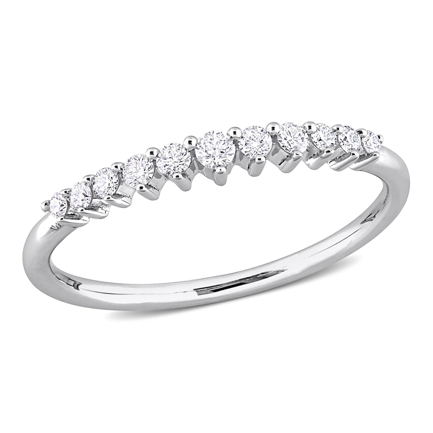 Round Cut Cubic Zirconia in 925 Sterling Silver Wedding Bands 13