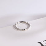 Stunning 0.2 TCW Round Moissanite Stones Half Eternity Wedding Bands 5