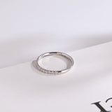 Stunning 0.2 TCW Round Moissanite Stones Half Eternity Wedding Bands 5