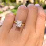 Stunning 3.0 CT Radiant Moissanite Engagement Ring in Hidden Halo Design 6
