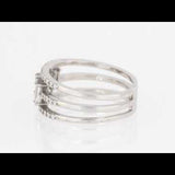Round Cut Cubic Zirconia in 925 Sterling Silver Wedding Bands 4