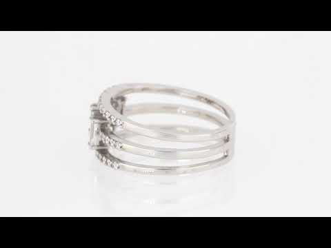 Round Cut Cubic Zirconia in 925 Sterling Silver Wedding Bands 11