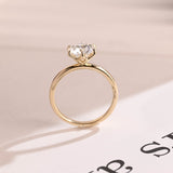 Stunning 0.5 - 1.5 CT Round Moissanite Engagement Ring With Solitaire Design 9