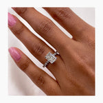 Stunning 3.67 CT Radiant Moissanite Engagement Ring with Pave Design 2