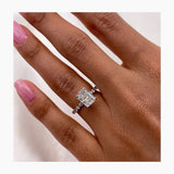 Stunning 3.67 CT Radiant Moissanite Engagement Ring with Pave Design 2