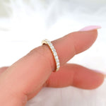 Stunning 0.48 TCW Round Moissanite Stones Half Eternity Wedding Bands 4