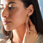 0.27 TCW Round Ruby Lab Made Diamond- July Birthstone Earrings 2