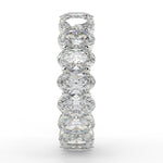 Stunning 2.50 TCW Oval Moissanite Stones Full Eternity Wedding Bands 8