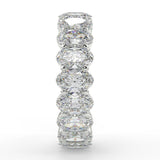 Stunning 2.50 TCW Oval Moissanite Stones Full Eternity Wedding Bands 8